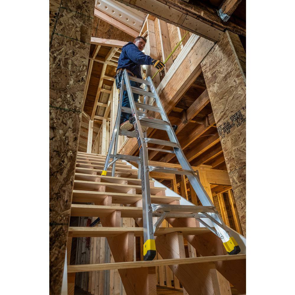 Gorilla Ladders GLMPXA-18 18 ft. Reach MPXA Aluminum Multi-Position Ladder with 300 lbs. Load Capacity Type IA Duty Rating