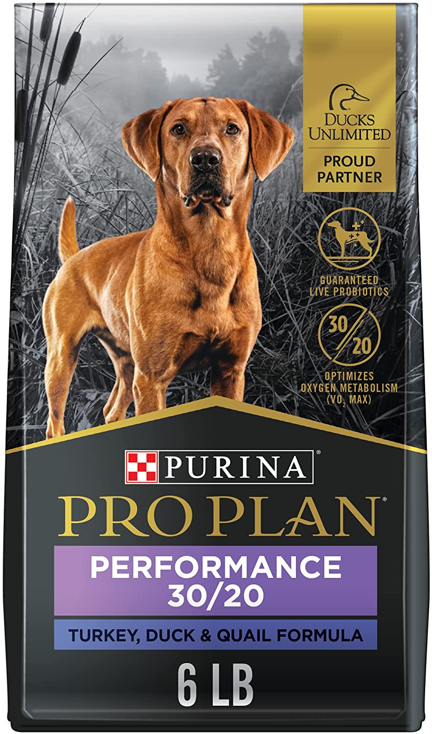 Purina Pro Plan Sport Performance 30/20 Turkey. Duck and Quail Formula Dry Dog Food - 6 lb. Bag