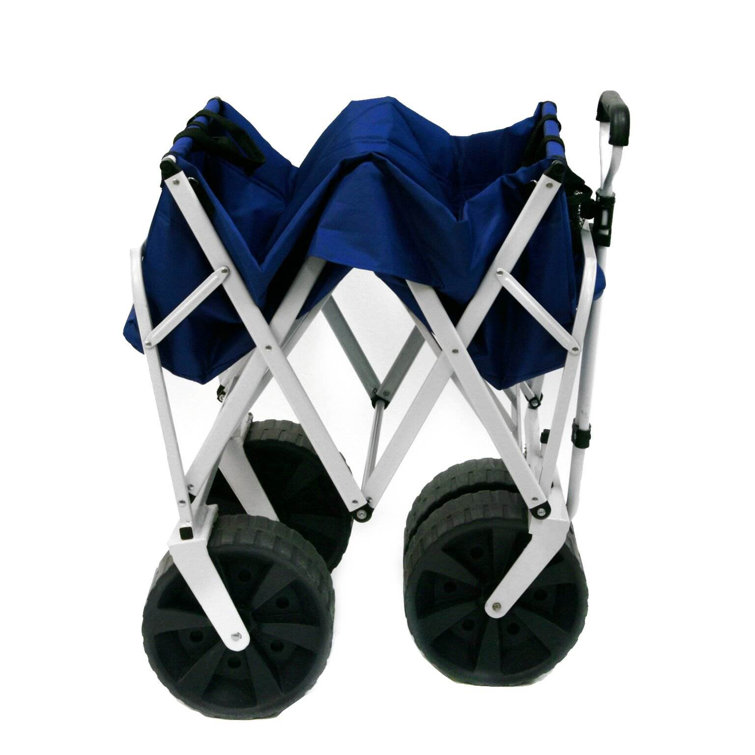 Mac Sports Collapsible Folding All Terrain Beach Utility Wagon Cart (2 Pack)