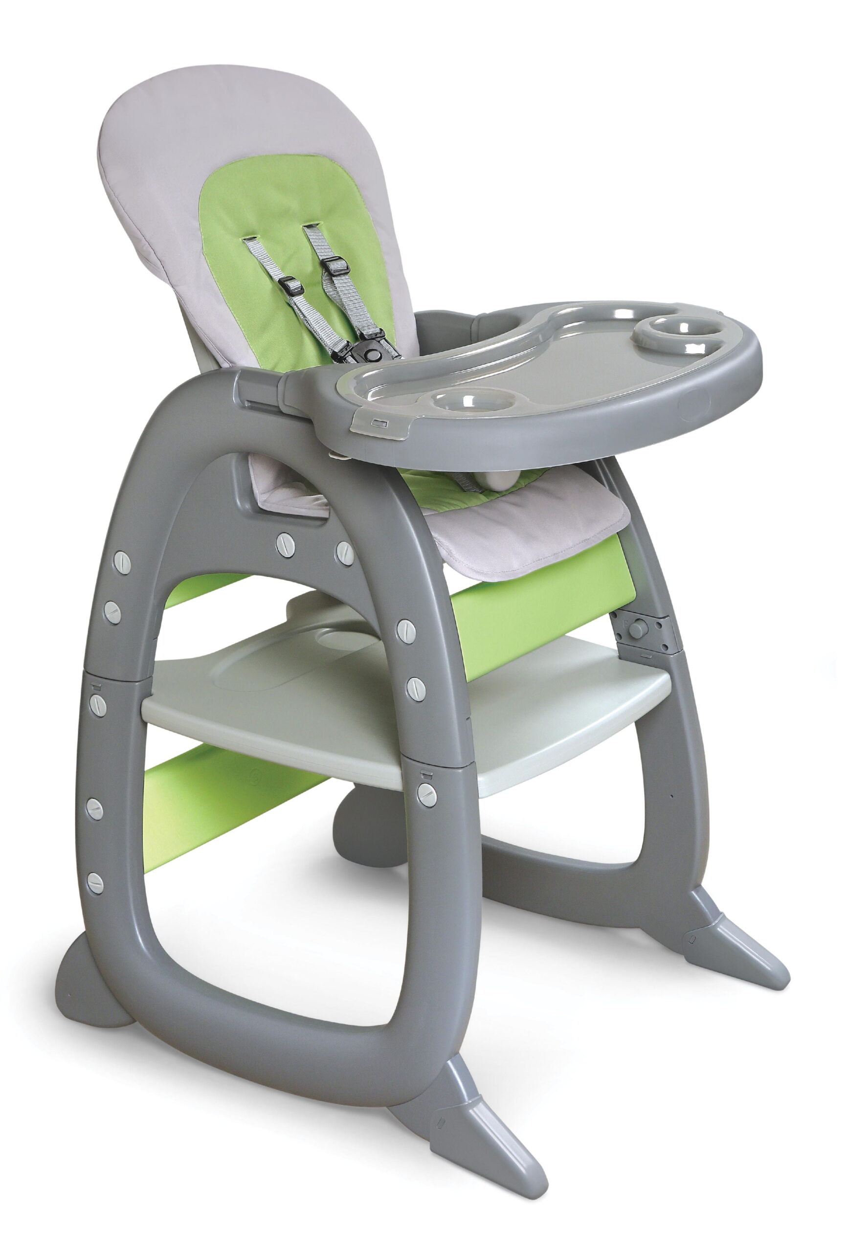 Badger Basket Envee II High Chair Play Table Conversion - Green/Gray