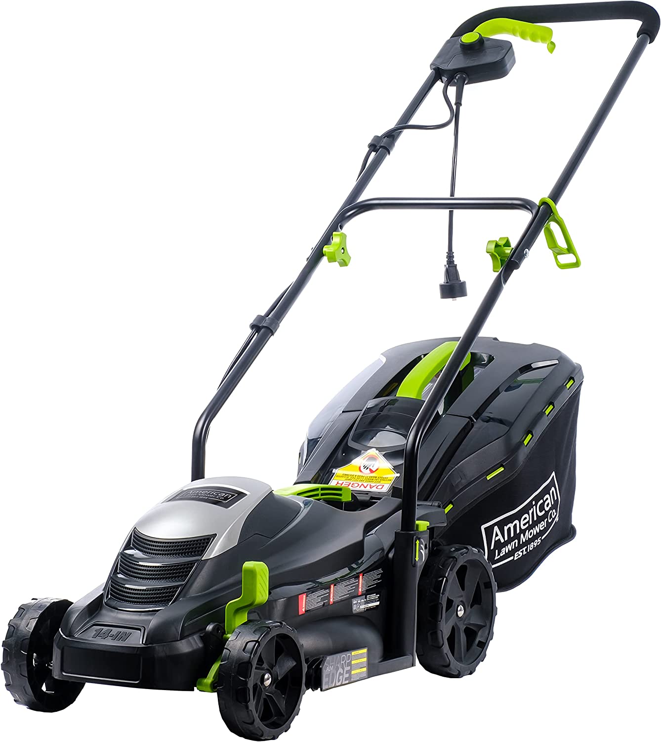 American Lawn Mower Company 50514 14″ 11-Amp Corded Electric Lawn Mower. Black