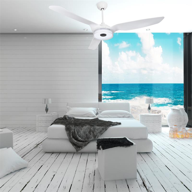 Icebreaker 56” Smart Ceiling Fan with Remote. Light Kit IncludedWorks with Google Assistant and Amazon Alexa.Siri Shortcut.
