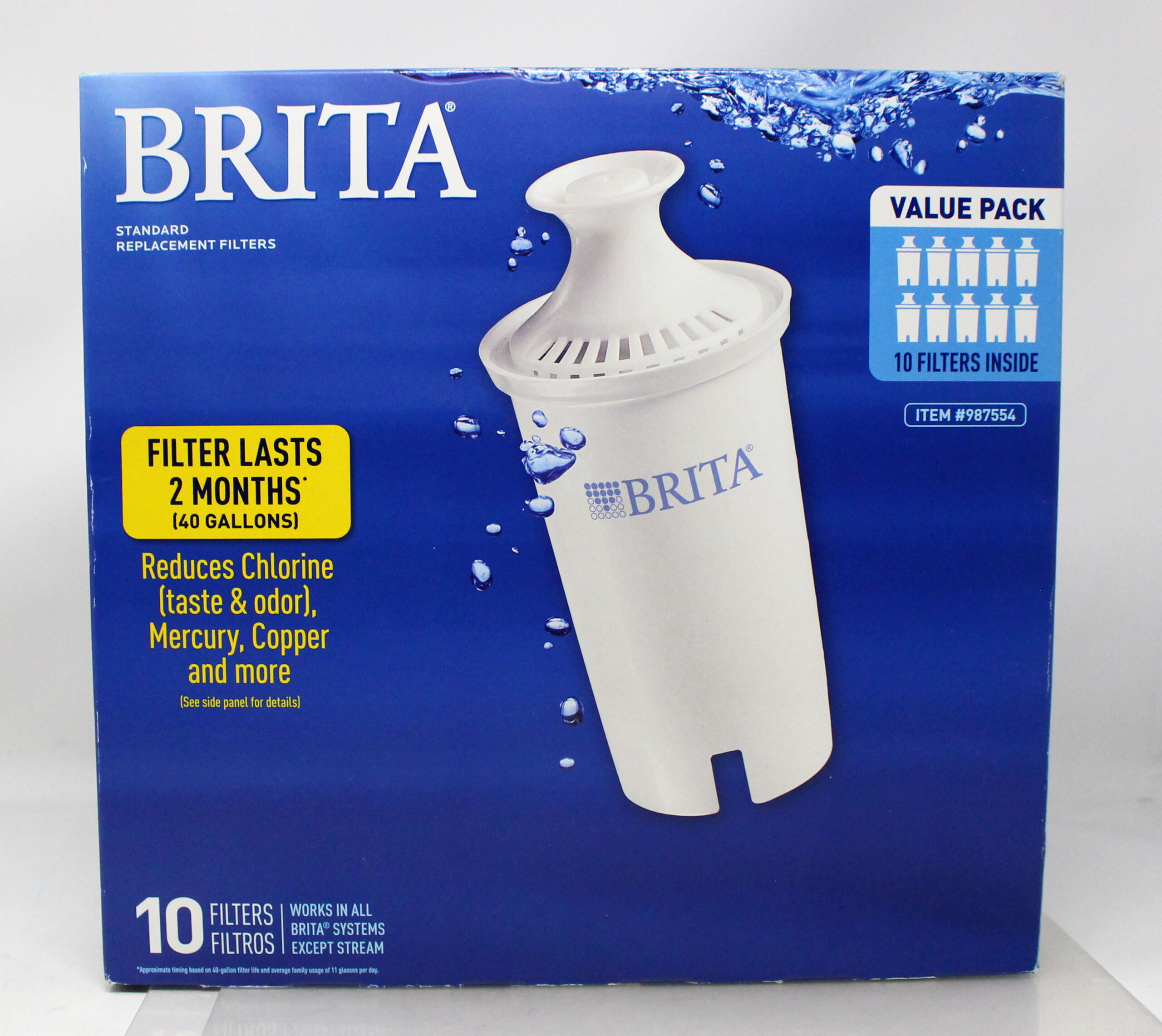 Brita Pitcher Standard Replacement Filters 10 Count White