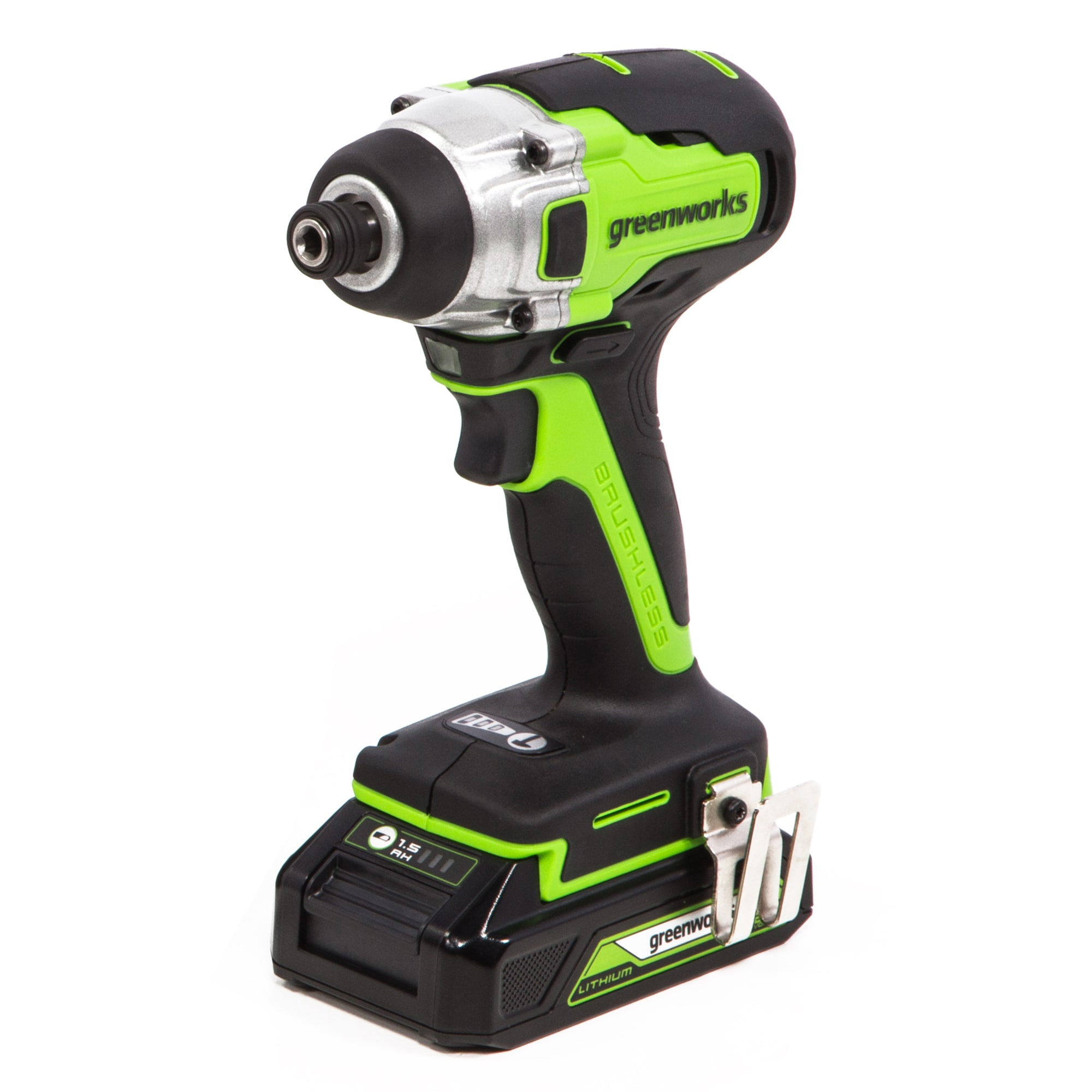 Greenworks 24-volt 1/4-in Variable Speed Brushless Cordless Impact Driver (2-Batteries Included)