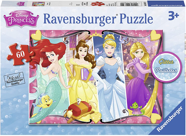 Ravensburger - Disney Princess Heartsong 60 Piece Glitter Jigsaw Puzzle for Kids