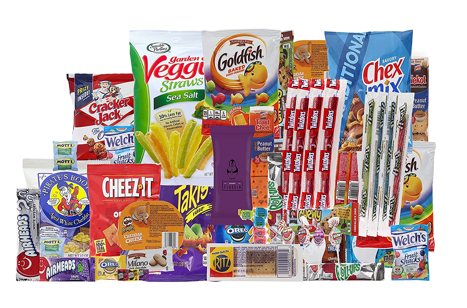 Premium Penguin Everyday Care Package (50 Count + 1 Bonus Snack) Snack Box