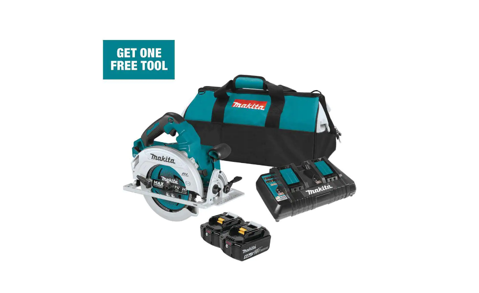 Makita XSH06PT 18-Volt X2 LXT Lithium-Ion (36-Volt) Brushless Cordless 7-1/4 in. Circular Saw Kit 5.0Ah