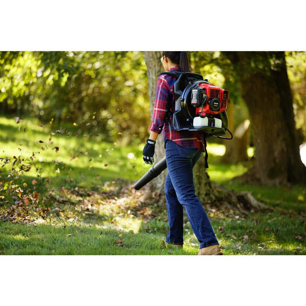 Troy-Bilt TB51BP 220 MPH 600 CFM 51 cc Full Crank 2-Cycle Gas Backpack Leaf Blower with Tube Mounted Controls