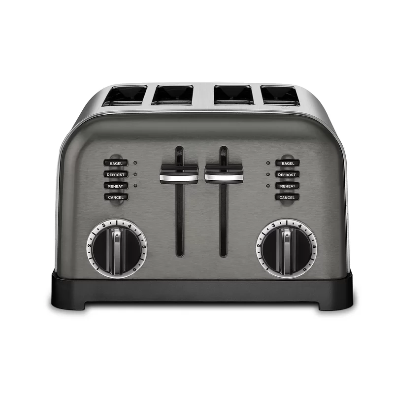 Cuisinart CPT-180BKS Classic 4-Slice Toaster. Black/Stainless Steel