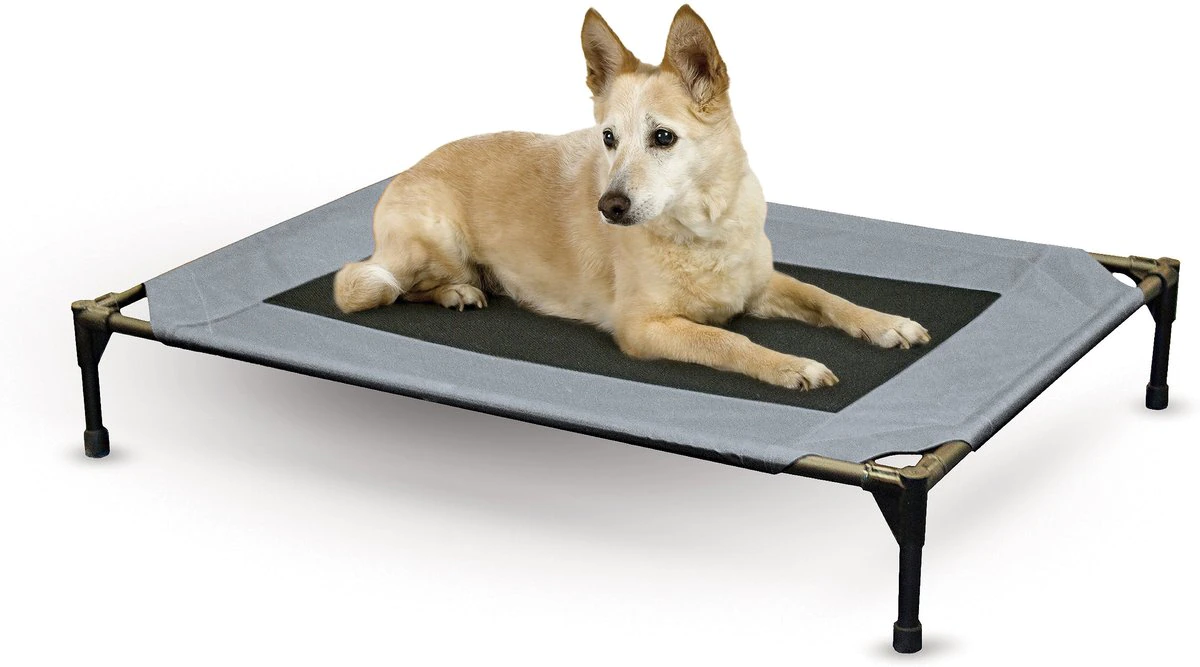 K&H Pet Products Original Pet Cot Elevated Pet Bed Gray/Black