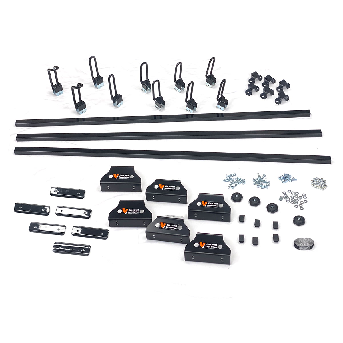 Vantech GFY Heavy Duty 3 Bar Ladder Roof Rack Fits: Chevy Express All Year & Trims (Black)