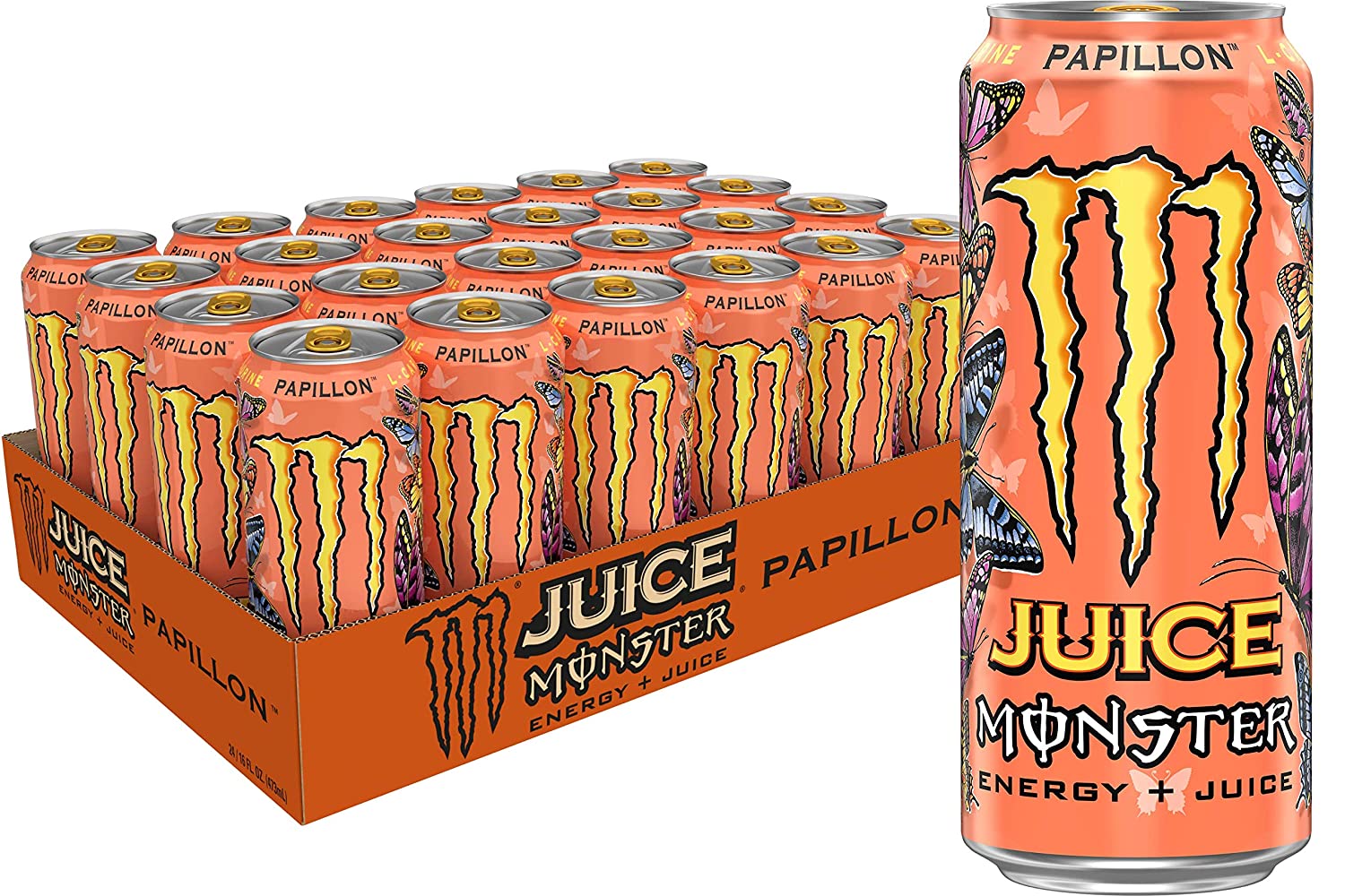 Monster Energy Juice Monster. Energy + Juice. Papillon. 16 Fl Oz (Pack of 24)