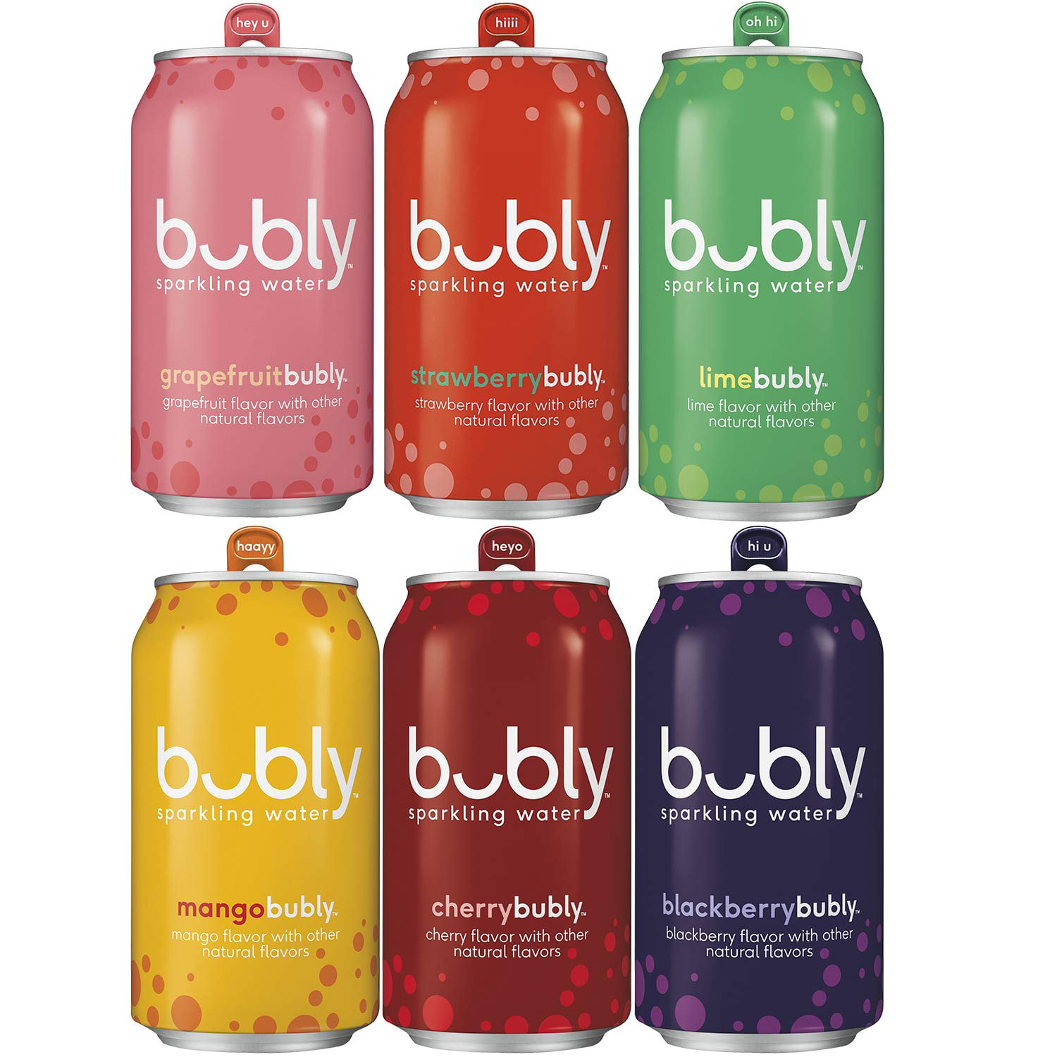 bubly Sparkling Water. 6 Flavor Variety Pack. 12 fl oz Cans (18 Pack). zero calories & zero sugar