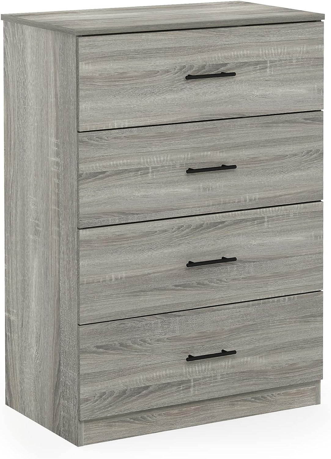 Furinno Tidur Simple Design Dresser. 4-Tier Handle. French Oak Grey