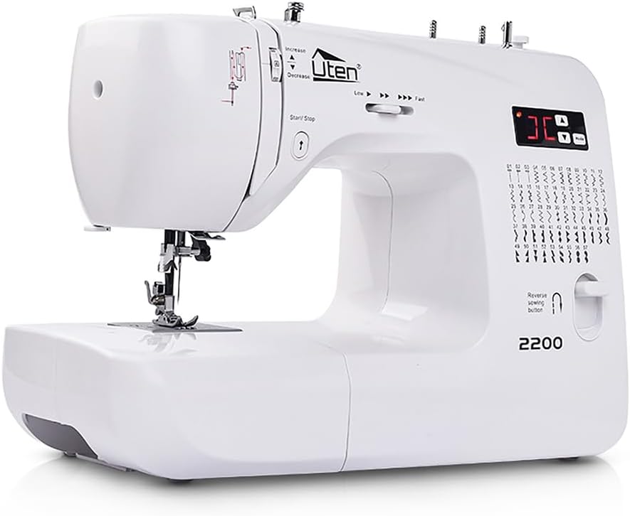 Uten Portable Sewing Machine Computerized Embroidery Sewing Machine with 100 Unique Built-in Stitch and 8 Buttonhole