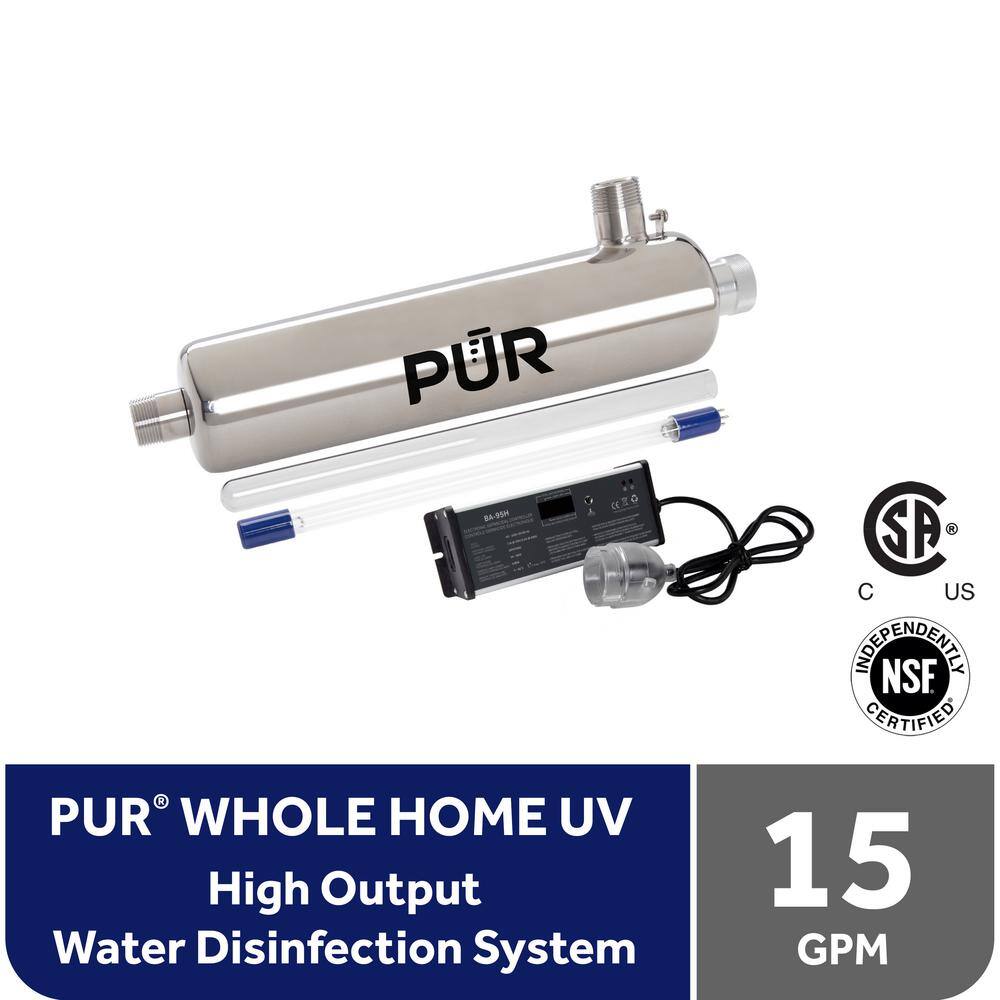 PUR PUV15H 15 GPM Whole Home Ultraviolet Water Filtration Disinfection System