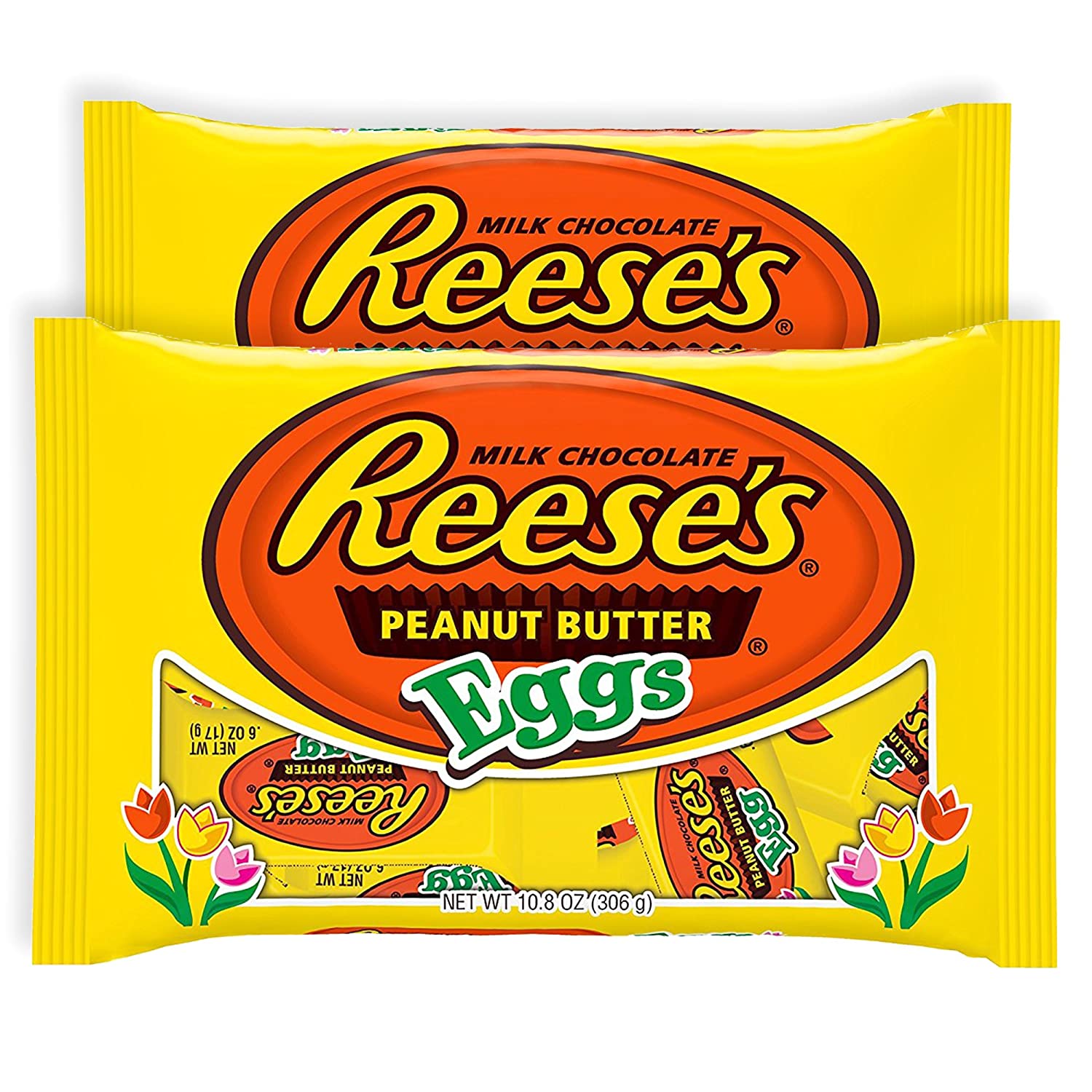 Reeses Peanut Butter Milk Chocolate | Easter Egg Hunt Candy & Easter Basket Stuffers | Individually Wrapped Spring Treat Gift | Pack of 2
