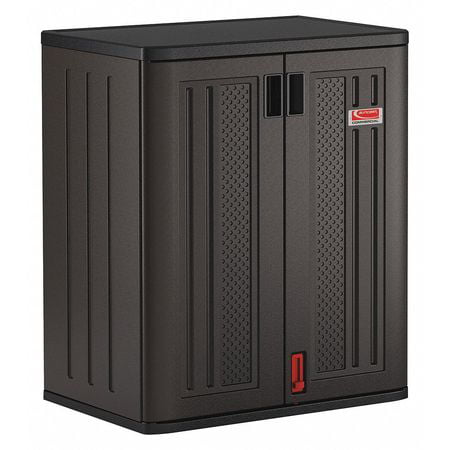 Suncast 36-Inch Storage Cabinet Locker for Garage and Shed. Black