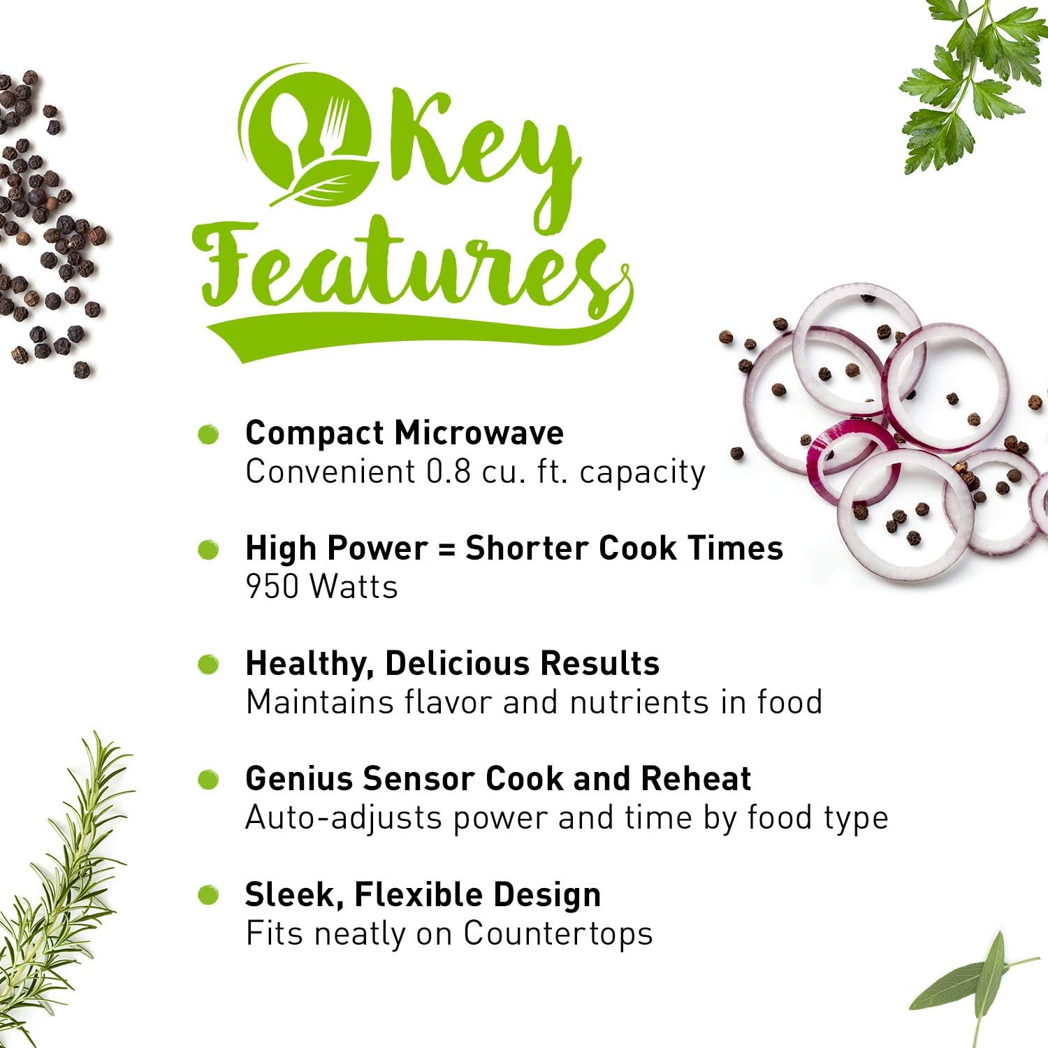 Panasonic Microwave Oven NN-SD372S Stainless Steel Countertop/Built-In with Inverter Technology and Genius Sensor. 0.8 Cu. Ft. 950W