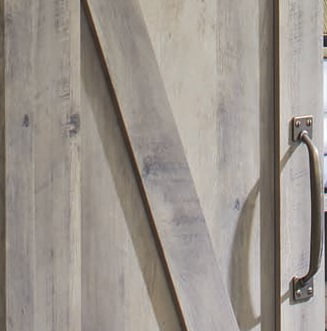 Better Homes & Gardens Modern Farmhouse Accent Storage Cabinet. Rustic Gray Finish