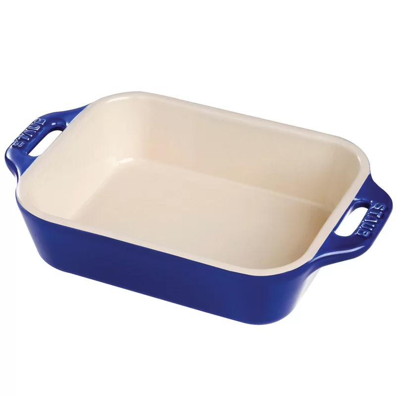 STAUB 40508-594 Ceramics Rectangular Baking Dish. 13×9-inch. Dark Blue
