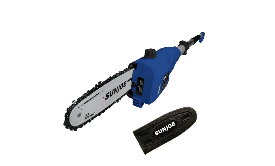 Sun Joe SWJ802E-SJB 8 in. 6.5 Amp Multi-Angle Telescopic Electric Pole Saw. Blue