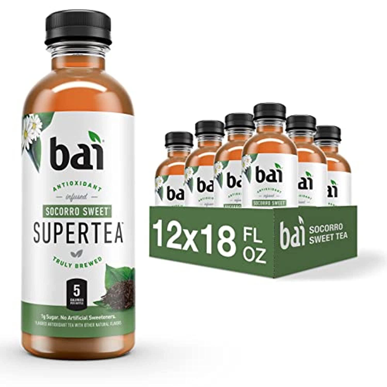 Bai Iced Tea. Socorro Sweet. Antioxidant Infused Supertea.12 Count