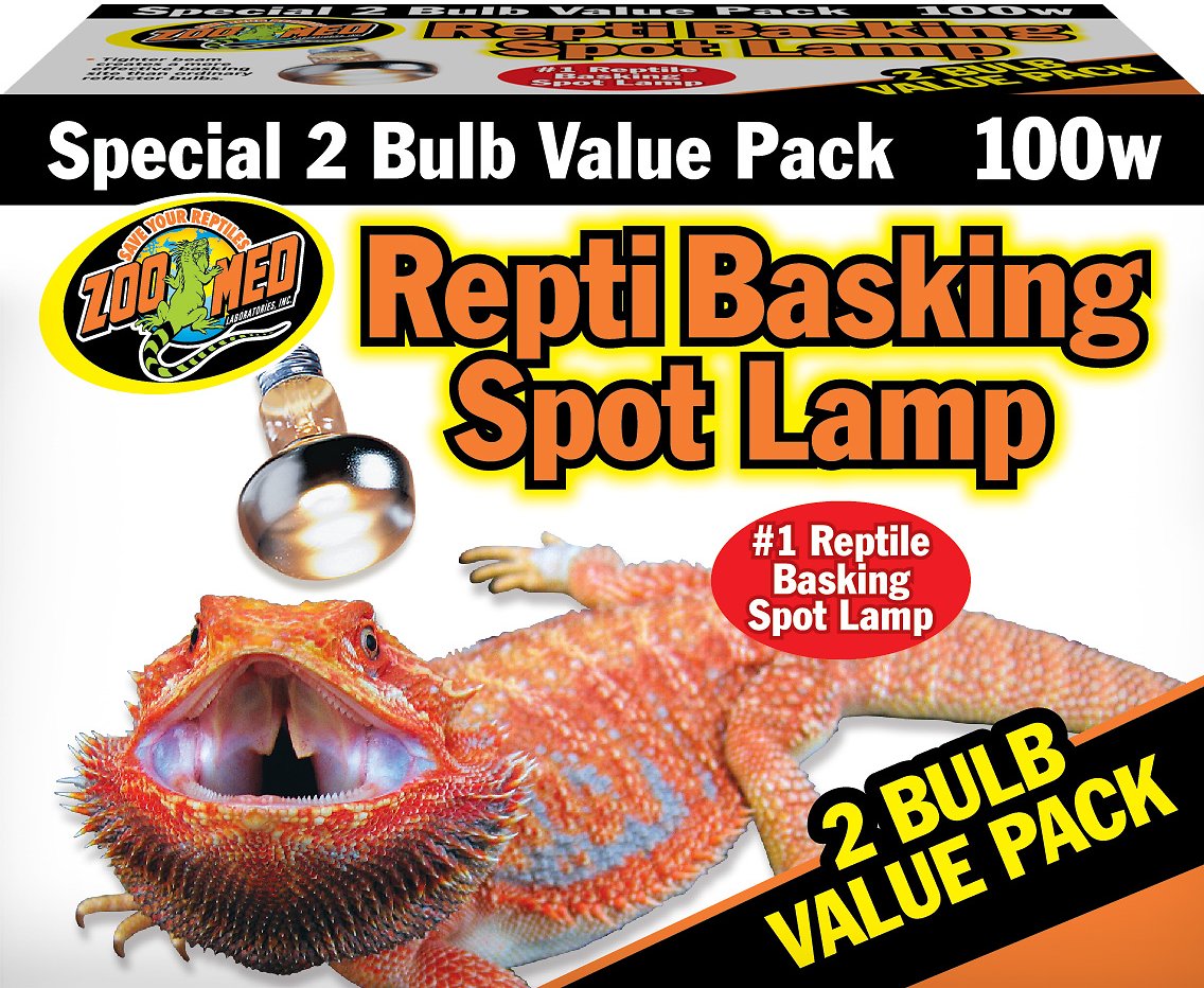 Zoomed Repti Basking Spot Bulb Value 2 Pack 100 WATT - Includes Attached DBDPet Pro-Tip Guide