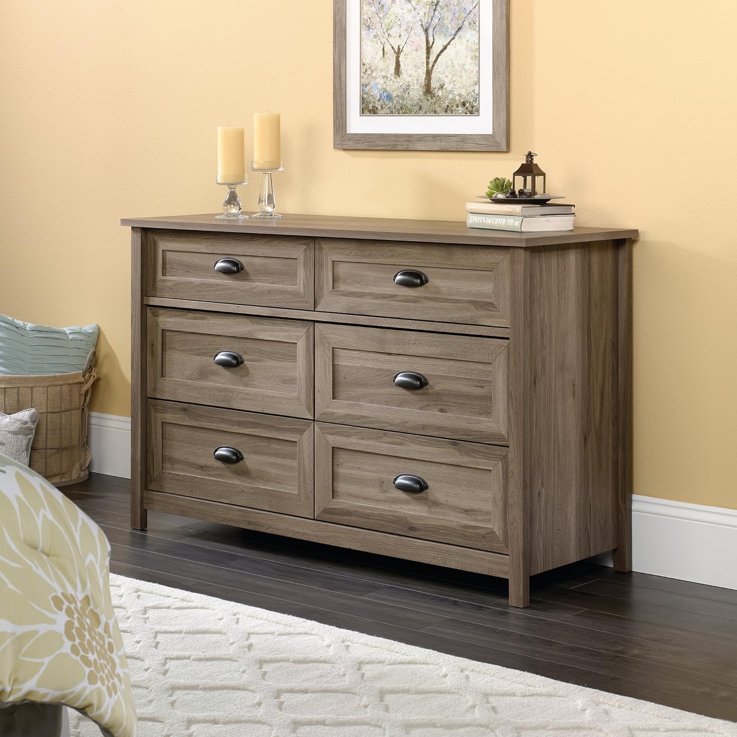 Sauder County Line Dresser. Salt Oak finish
