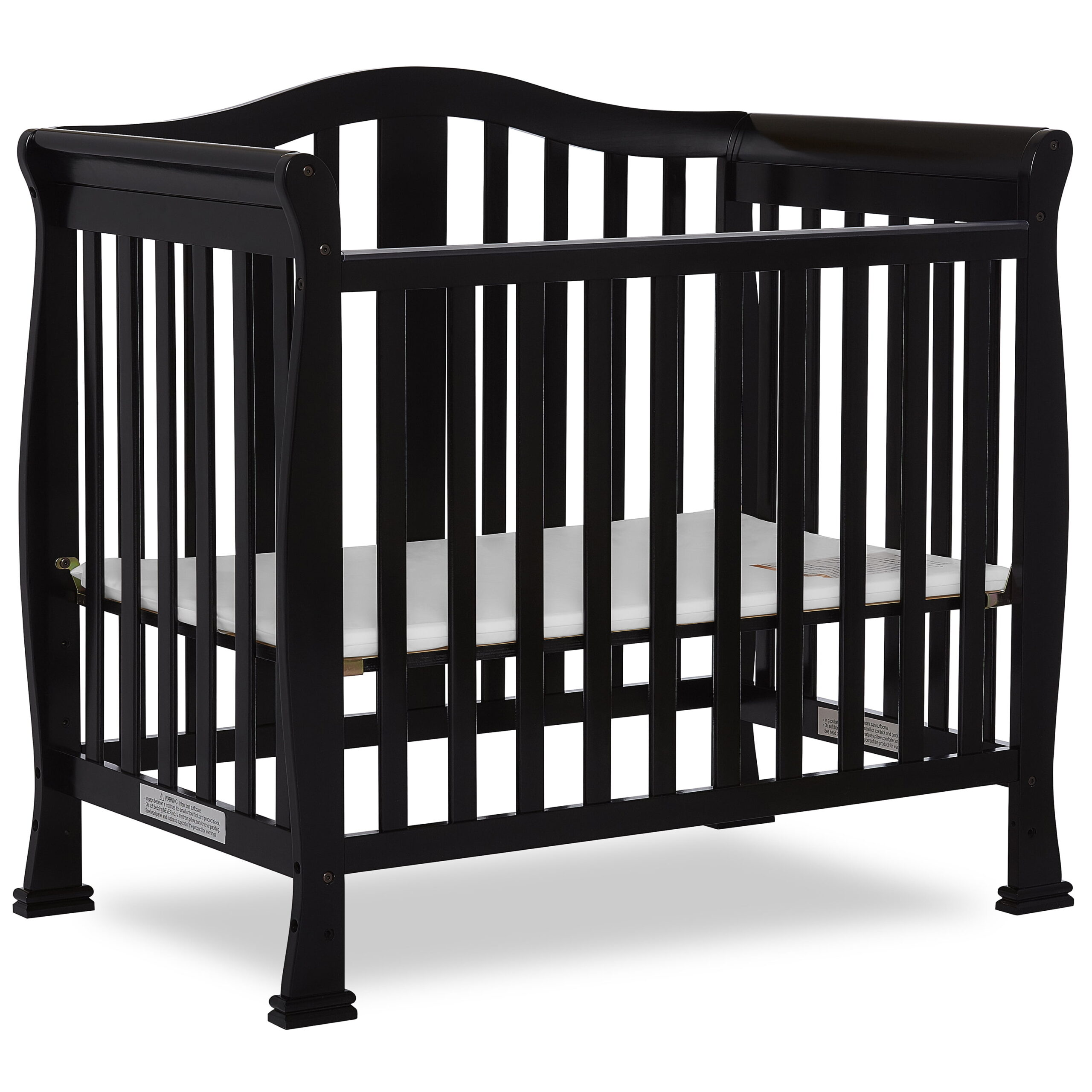 Dream On Me Naples 4-in-1 Convertible Mini Crib. Black