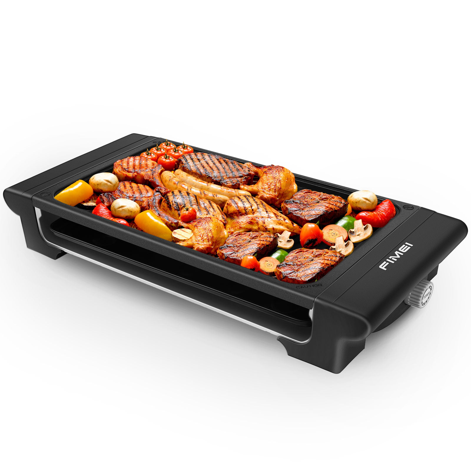 Indoor Grill Smokeless FIMEI Electric Grill for Party Electric Griddle Tabletop with Removable Non-Stick Plate