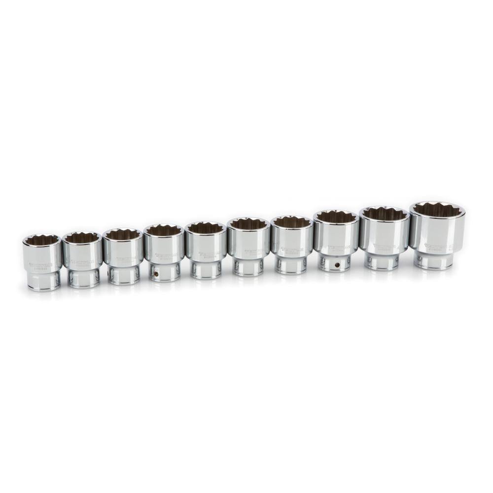 TEKTON SHD93034 3/4 in. Drive 12-Point Socket Set. 32 mm - 50 mm (10-Piece)