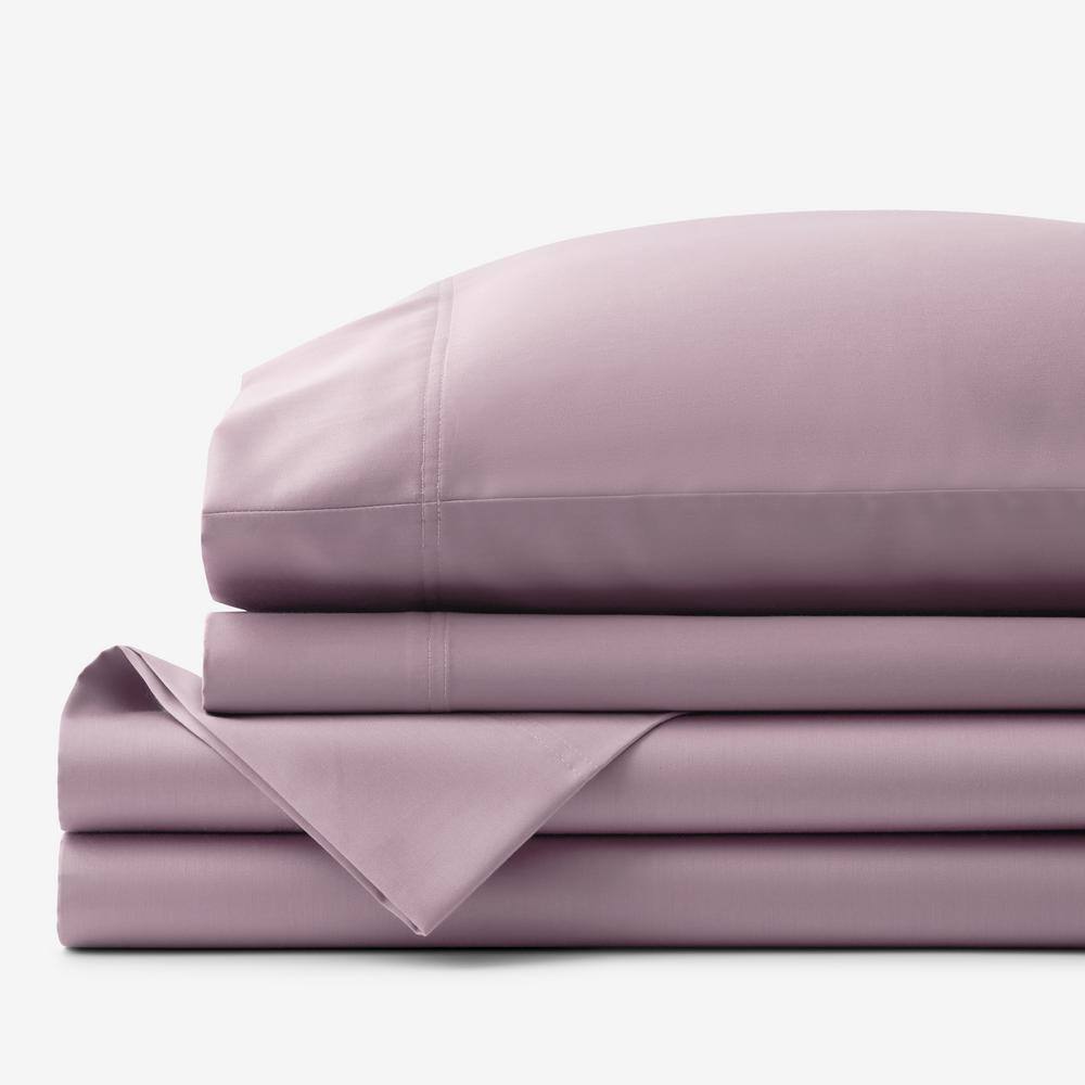 The Company Store  Legends Hotel Supima Cotton Wrinkle-Free 4-Piece Wisteria Sateen Queen Sheet Set - Wisteria