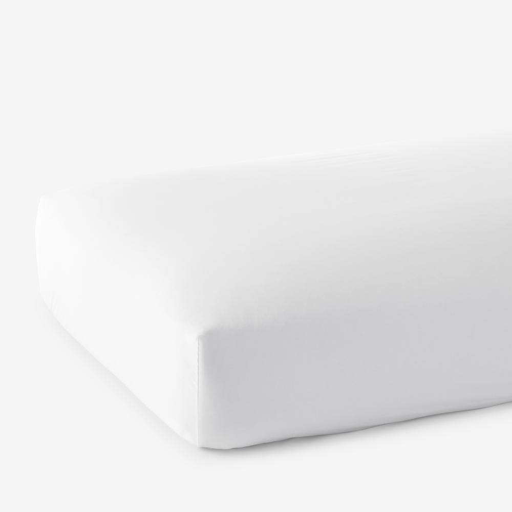 The Company Store  Legends Hotel White 450-Thread Count Wrinkle-Free Supima Cotton Sateen Queen Fitted Sheet - White