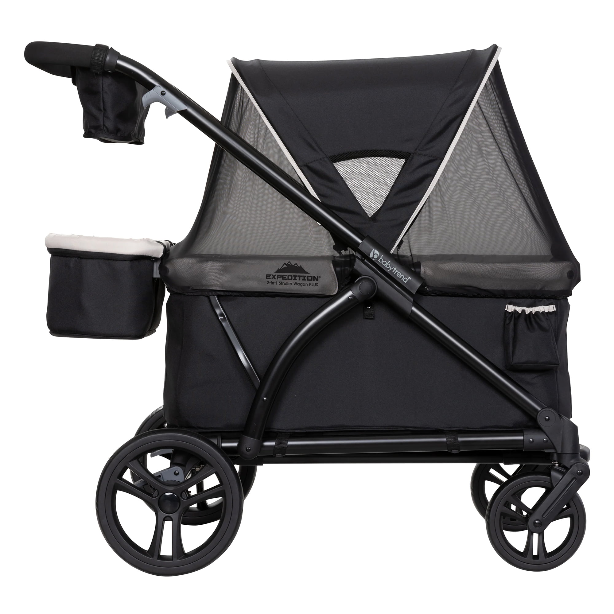 Baby Trend Expedition 2-in-1 Stroller Wagon PLUS with Canopy. Modern Khaki