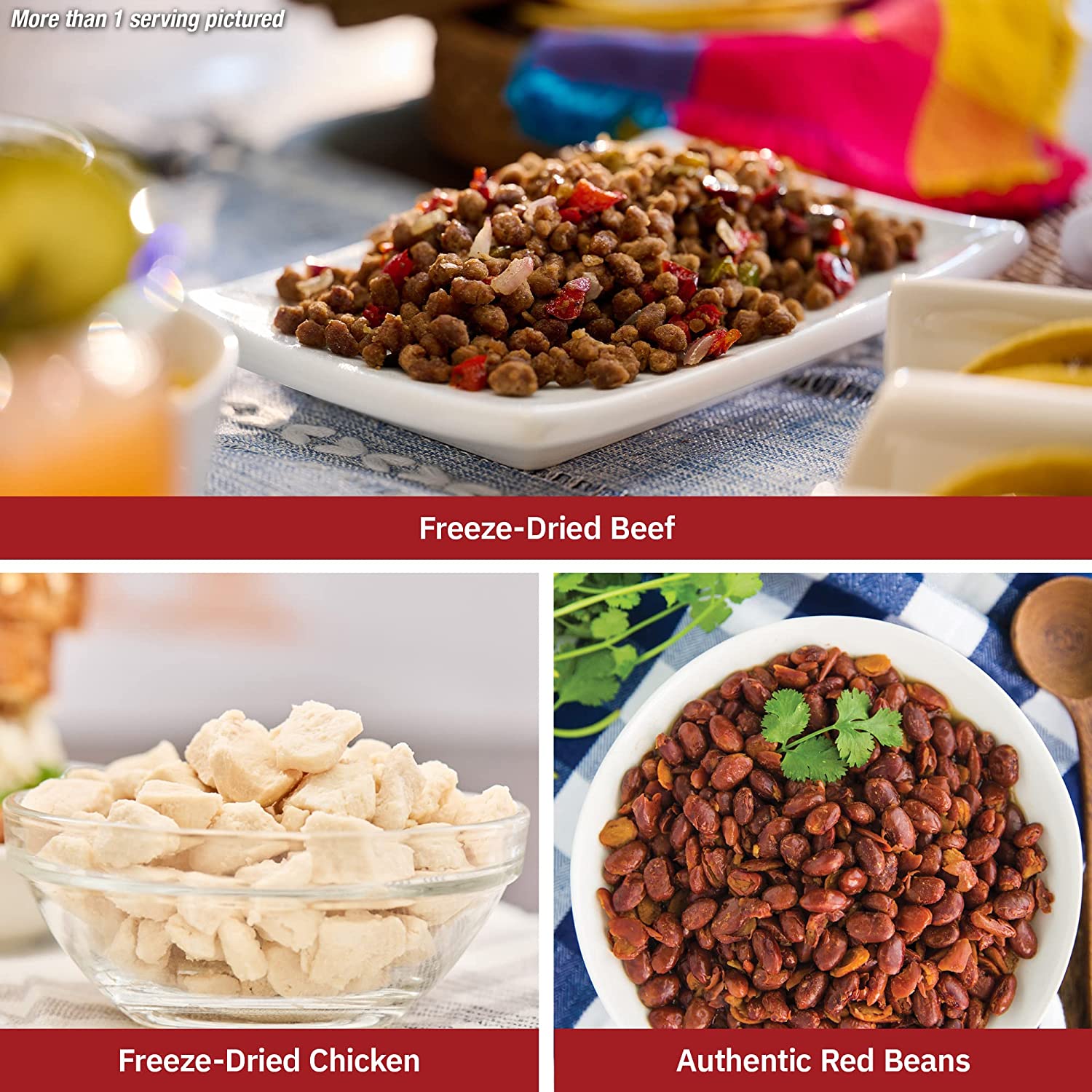 4Patriots Meat & Protein Survival Kit. Emergency Food Supply. Freeze-Dried Meat. Hearty Beans.  85 Servings of Vital Nutrition