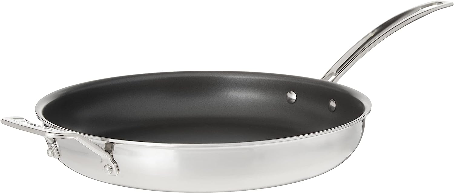 Cuisinart MultiClad Pro 12″ w/Helper Handle Skillet. Inch. Non Stick Stainless Steel