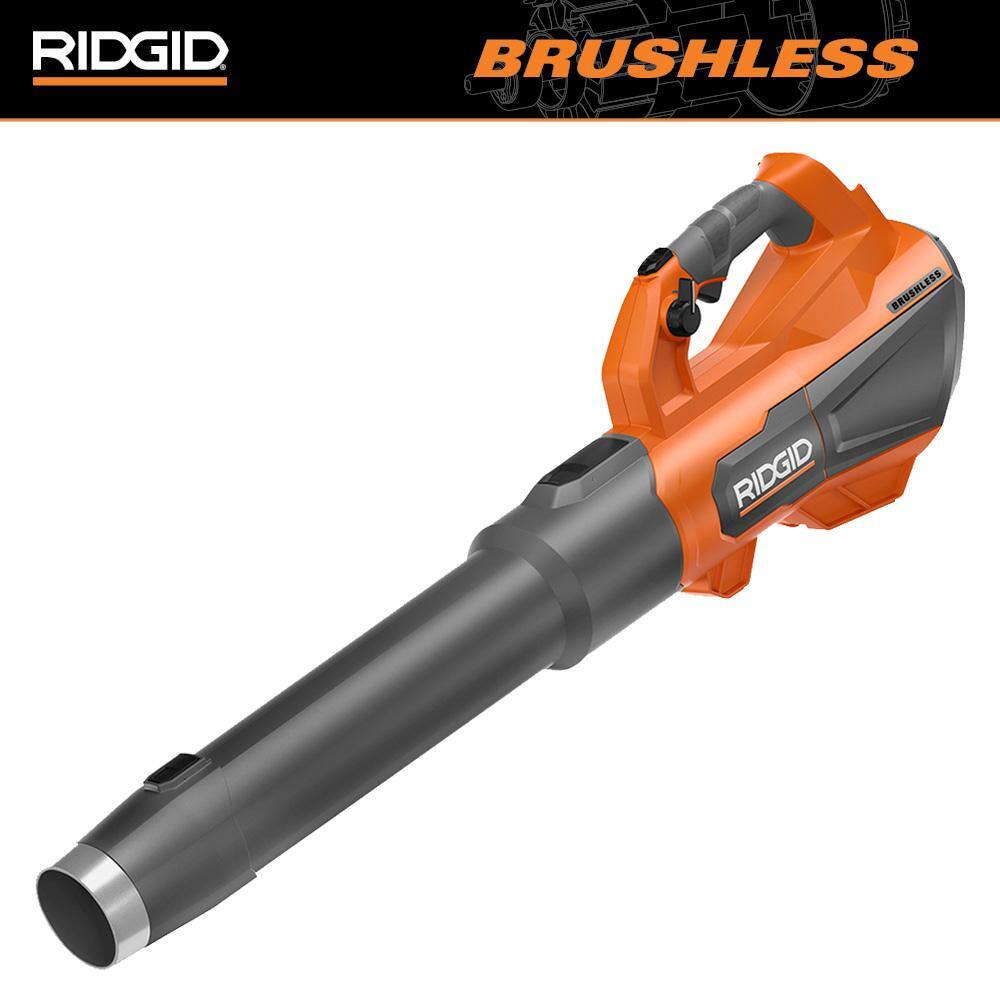 RIDGID R01601B 18V Brushless 130 MPH 510 CFM Cordless Battery Leaf Blower (Tool Only)