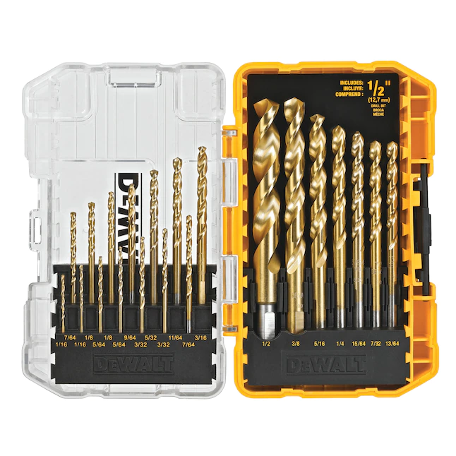 DEWALT Titanium Nitride Drill Bit Set. 21-Piece (DW1342)