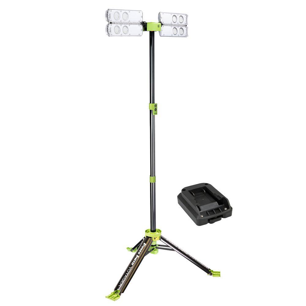 PowerSmith PVLR8000A-DW Voyager 8000 Lumens LED Light with DeWalt DC adaptor