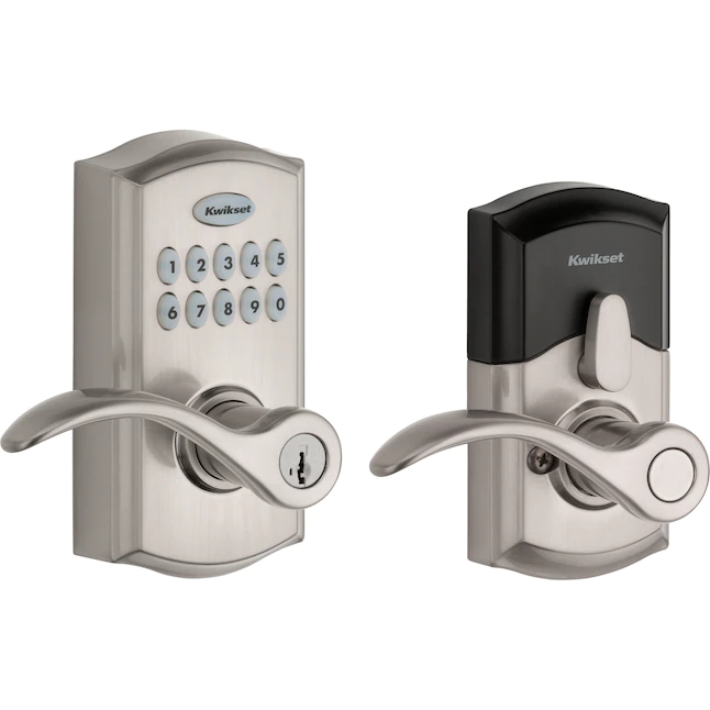 Kwikset  SmartCode 955 Satin Nickel Single Cylinder Electronic Handle Lighted Keypad