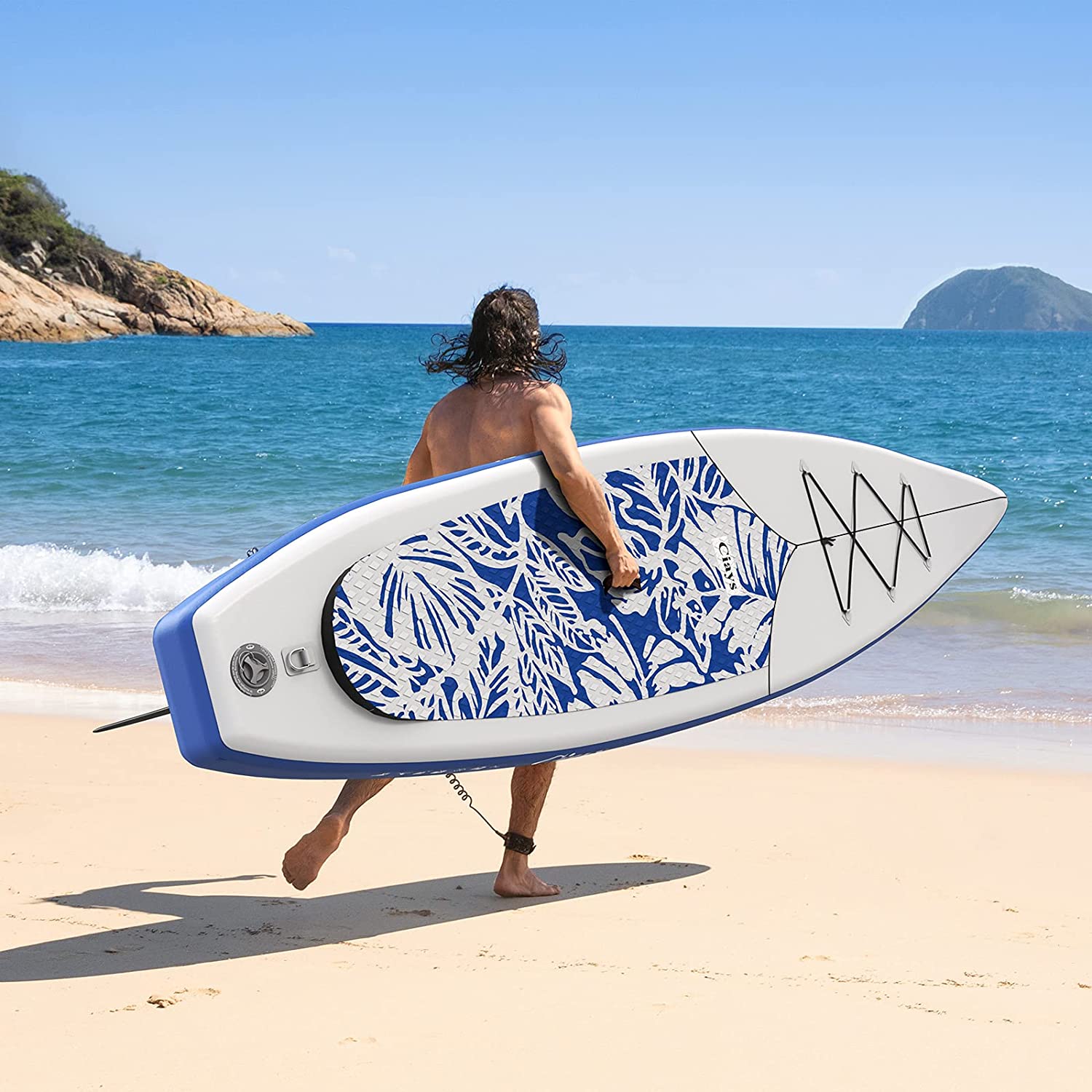 10.5ft Inflatable Paddle Board Stand Up Paddle Board SUP 6 in.Thick Board with Accessories & Carry Bag for Adults