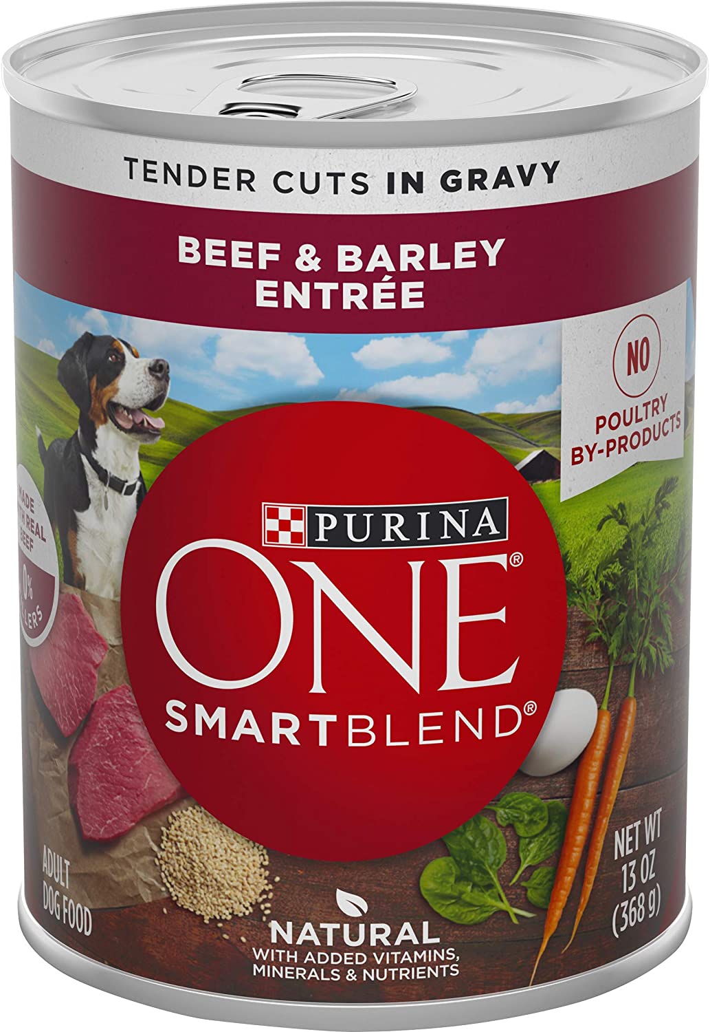 Purina ONE SmartBlend Canned Wet Dog Food. Gravy. Beef & Barley 13oz