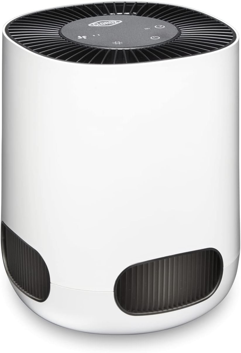 Clorox Air Purifiers for Home. True HEPA Filter. Small Rooms Up to 200 Sq Ft. Removes 99.9% of Mold. Viruses. Wildfire Smoke. Allergens. Pet Allergies. Dust. AUTO Mode. Whisper Quiet