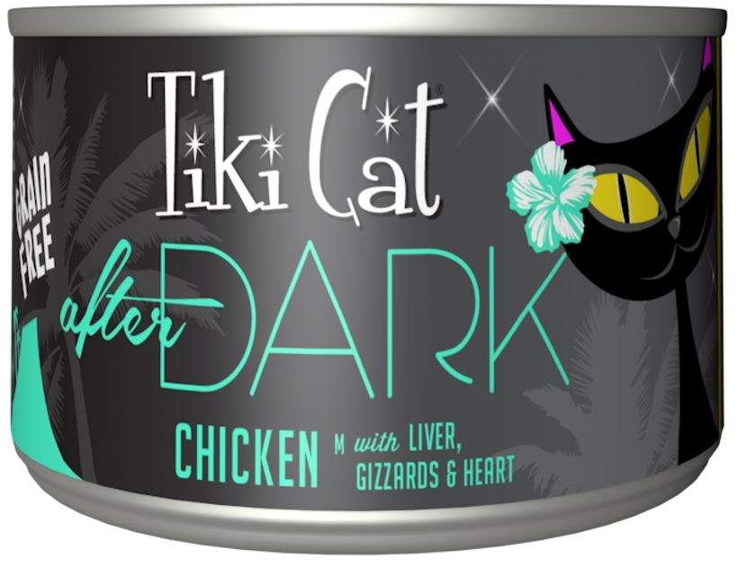 Tiki Cat After Dark Grain Free Chicken Canned Cat Food 5.5-oz. case of 8