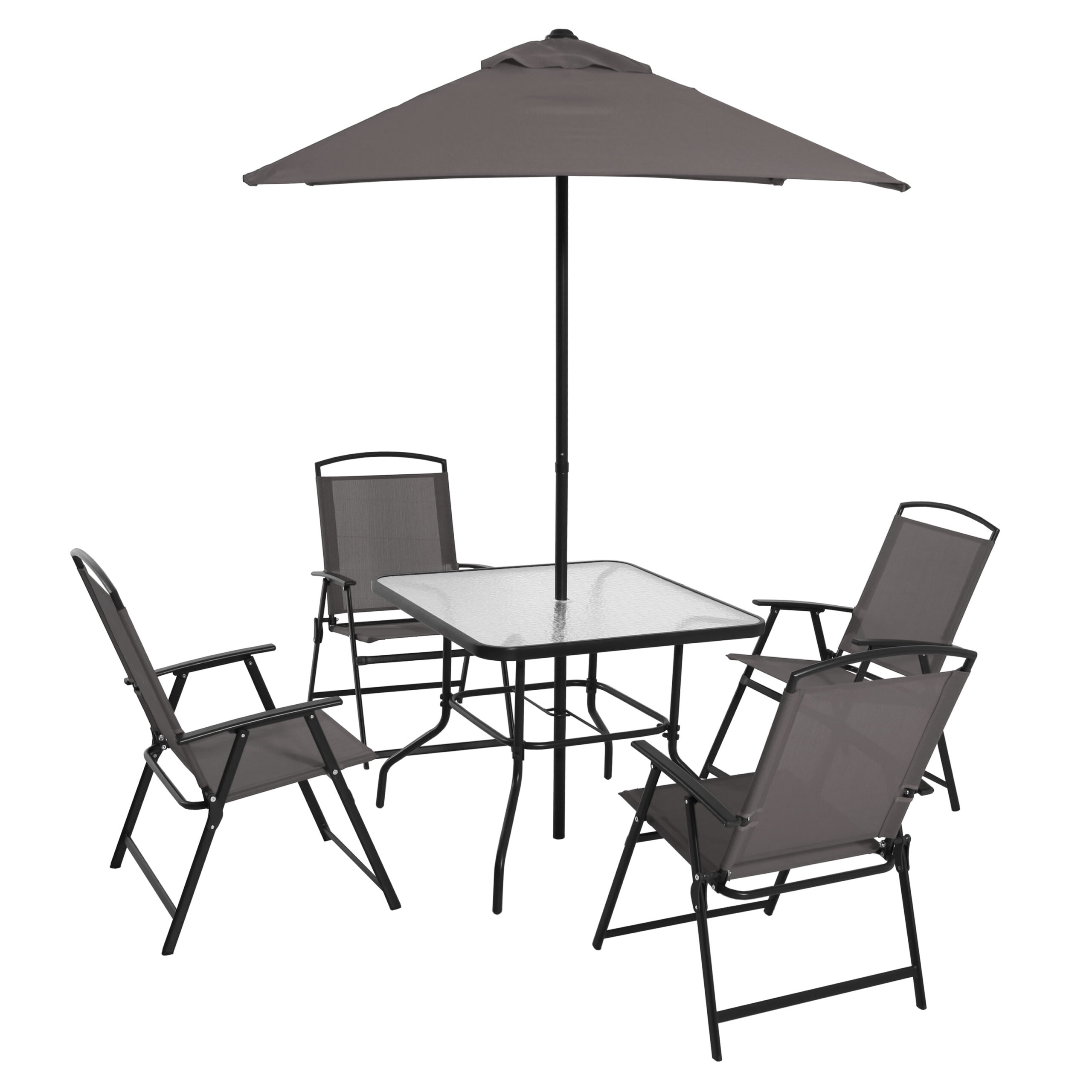 Mainstays Albany Lane 6 Piece Outdoor Patio Dining Set. Grey