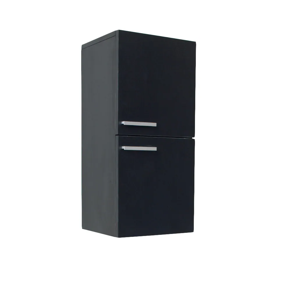 Fresca Senza 12.65-in W x 27.5-in H x 12-in D Black Soft Close Bathroom Wall Cabinet