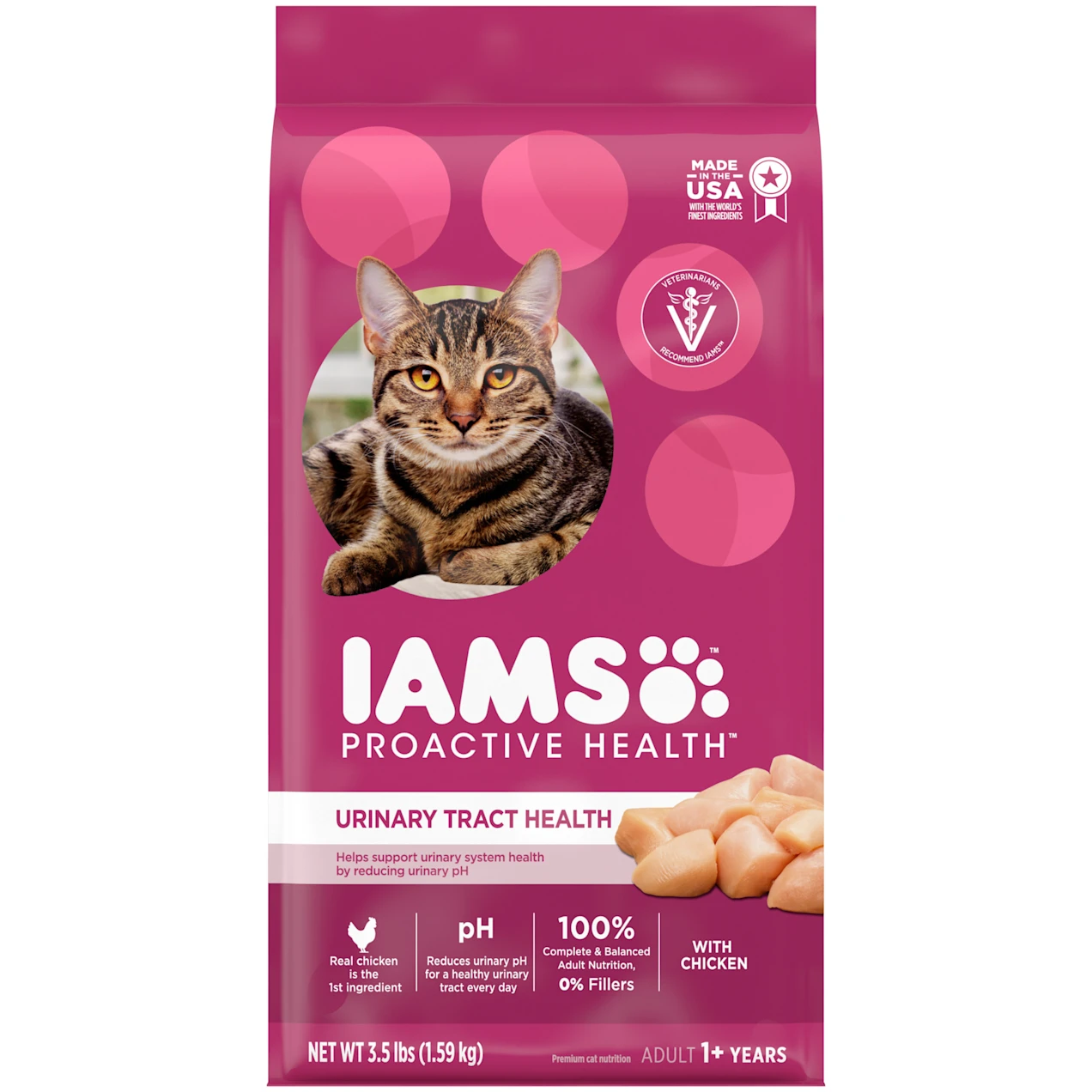 Iams ProActive Health Chicken Adult Urinary Tract Healthy Dry Cat Food. 3.5 lbs.