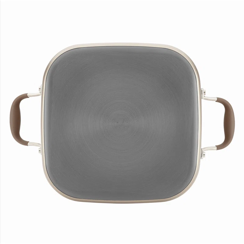 Anolon 83867 Advanced Hard Anodized Nonstick Casserole Dish/Casserole Pan with Lid - 7 Quart. Bronze Brown