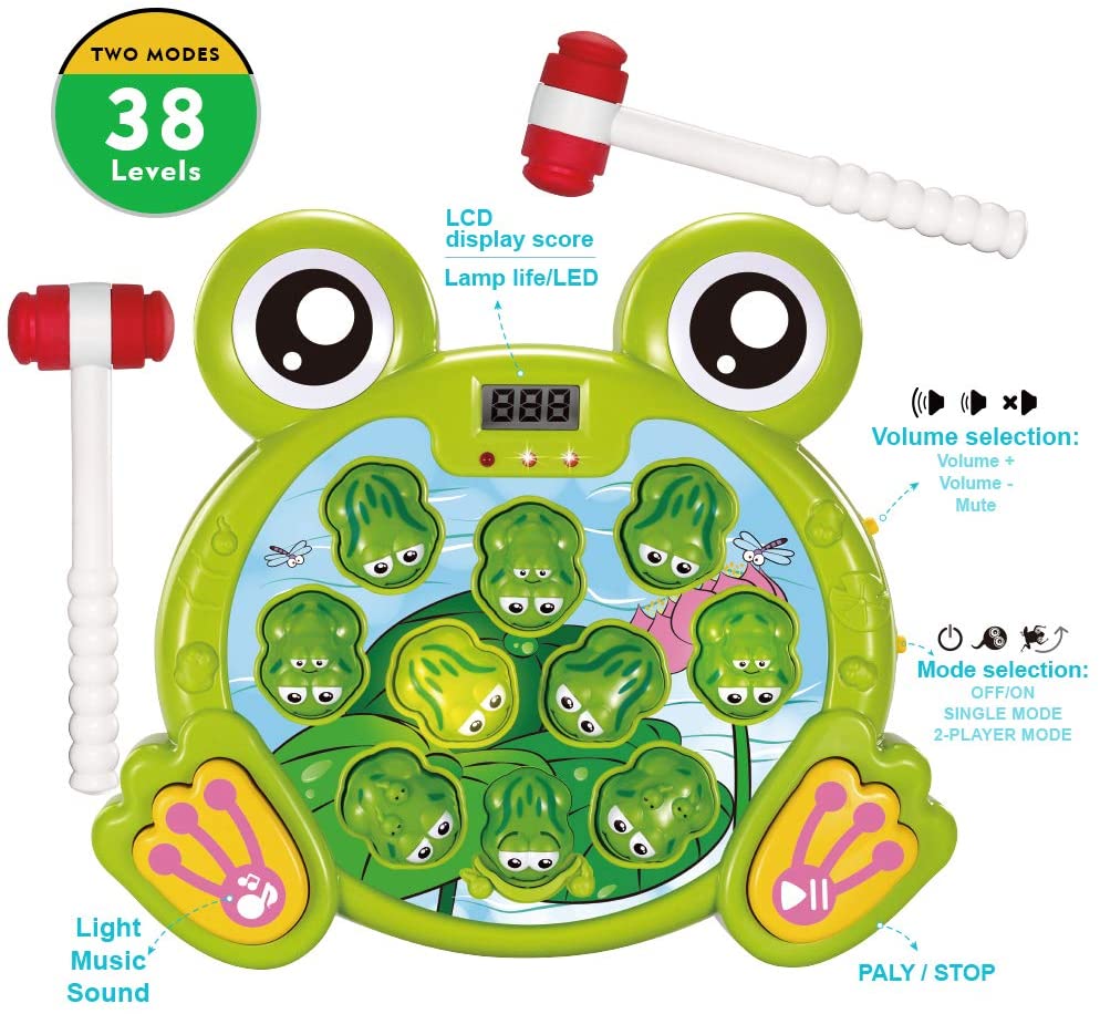YEEBAY Interactive Whack A Frog Game. Learning. Active. Early Developmental Toy